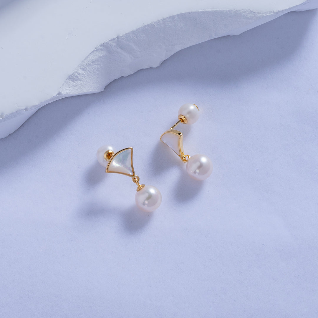 Elegant Freshwater Pearl Earrings WE00569 - PEARLY LUSTRE