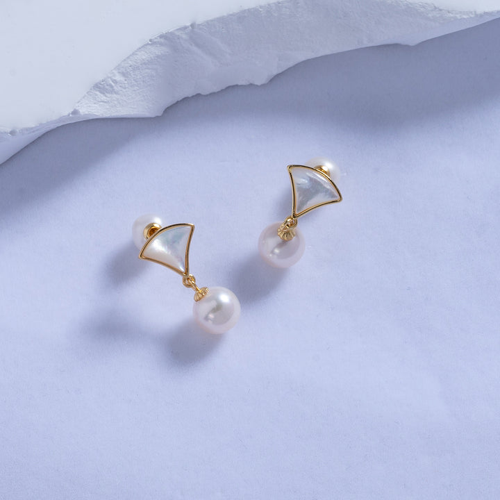 Elegant Freshwater Pearl Earrings WE00569 - PEARLY LUSTRE