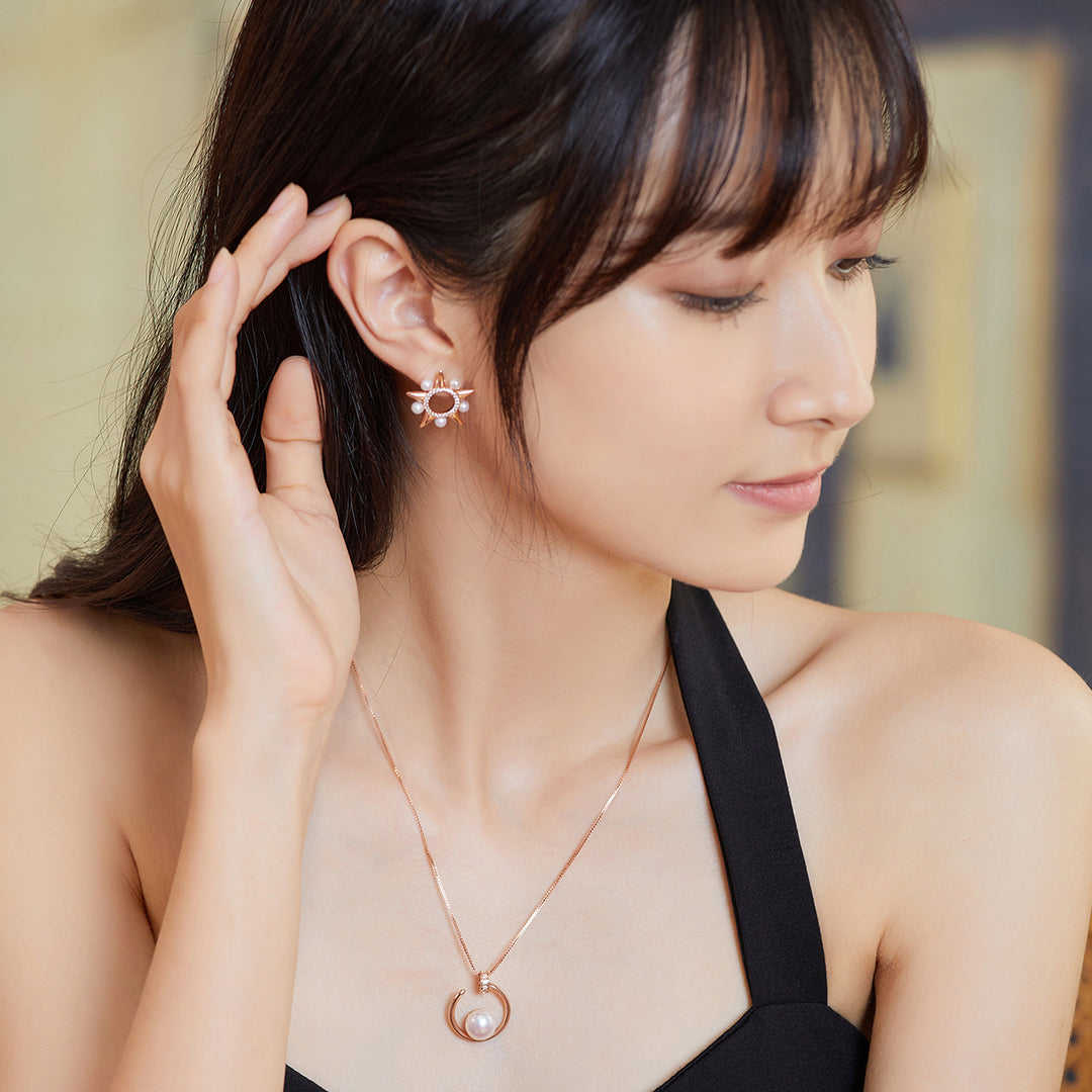 Asian Civilisations Museum Freshwater Pearl Earrings WE00226 | New Yorker Collection - PEARLY LUSTRE