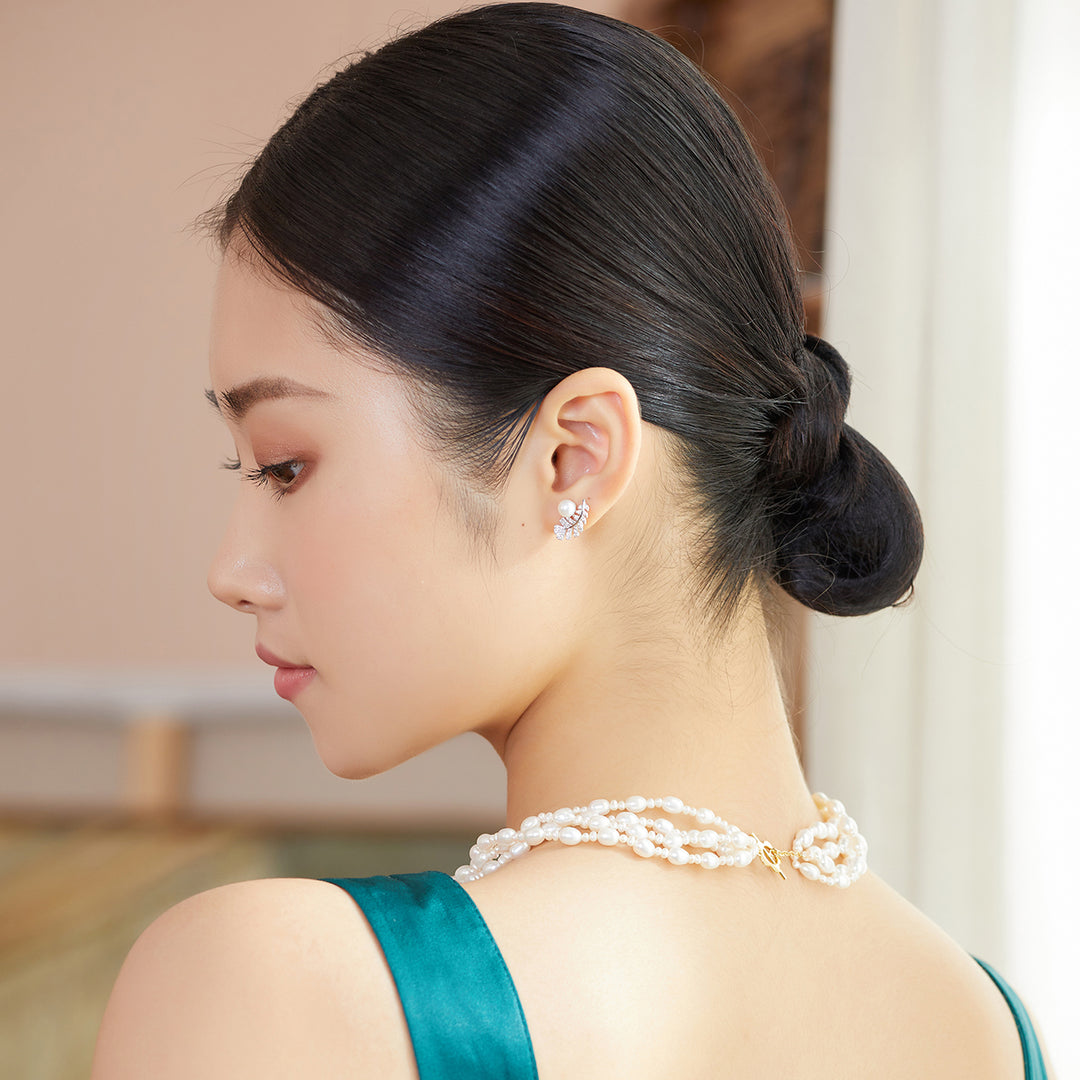 New Yorker Freshwater Pearl Necklace WN00288 - PEARLY LUSTRE