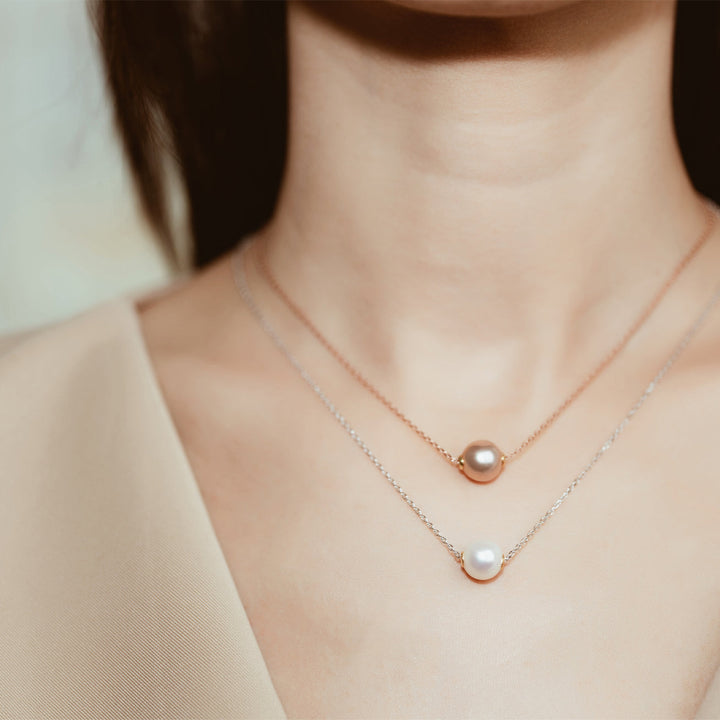 Sterling Silver Interchangeable Necklace WN00469 | Possibilities - PEARLY LUSTRE