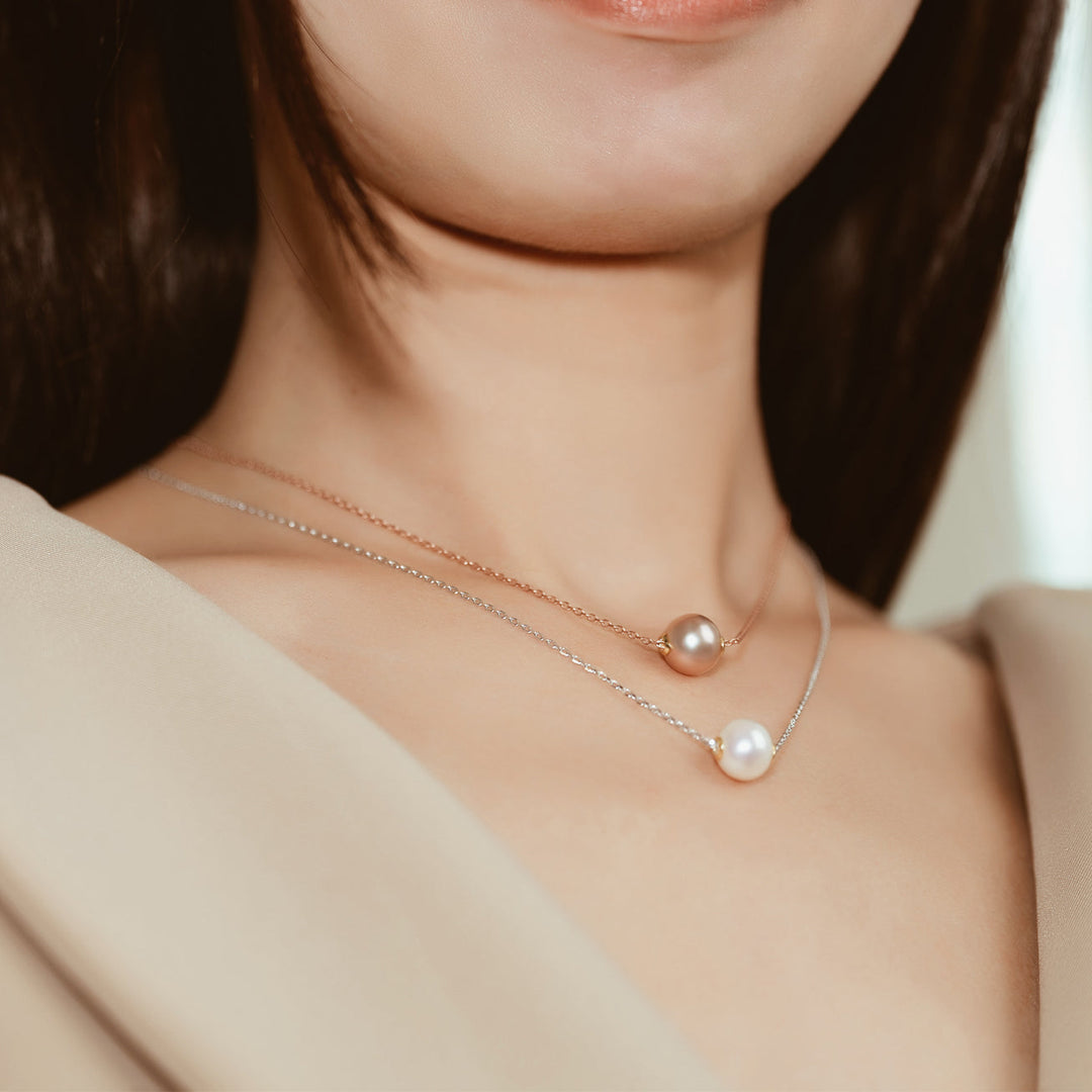 Sterling Silver Interchangeable Necklace WN00465 | Possibilities - PEARLY LUSTRE