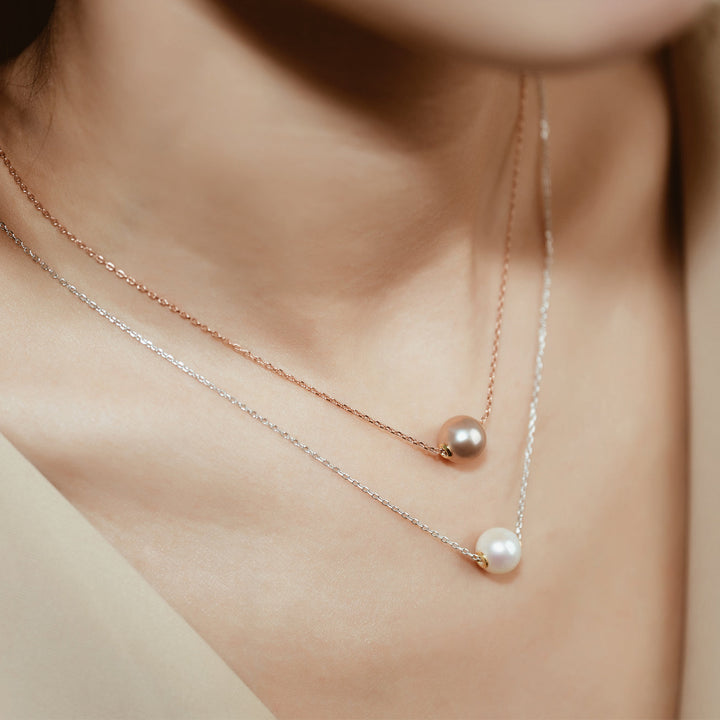 Sterling Silver Interchangeable Necklace WN00465 | Possibilities - PEARLY LUSTRE