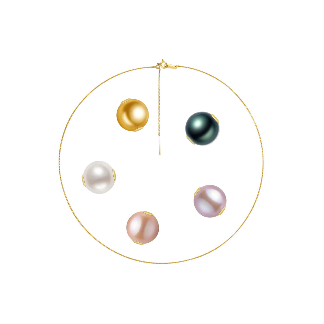 Interchangeable Pearl Necklace WN00349 | Possibilities - PEARLY LUSTRE