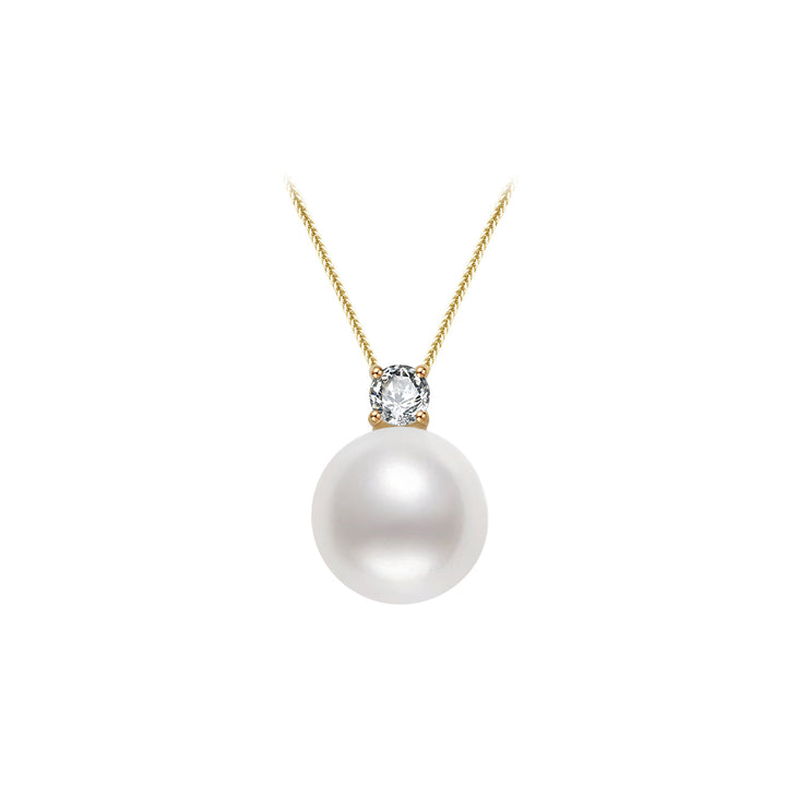 18K Solid Gold  Edison Pearl Necklace KN00041 - PEARLY LUSTRE