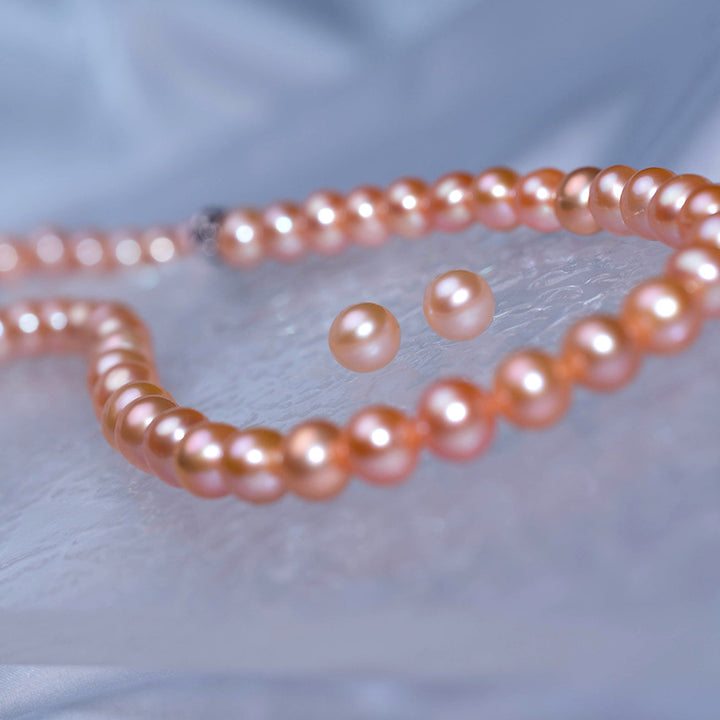 Top Grade Pink Freshwater Pearl Necklace WN00406 - PEARLY LUSTRE