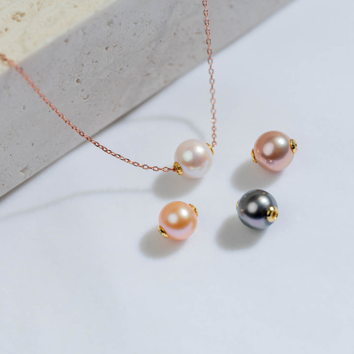 Sterling Silver Interchangeable Necklace WN00469 | Possibilities - PEARLY LUSTRE