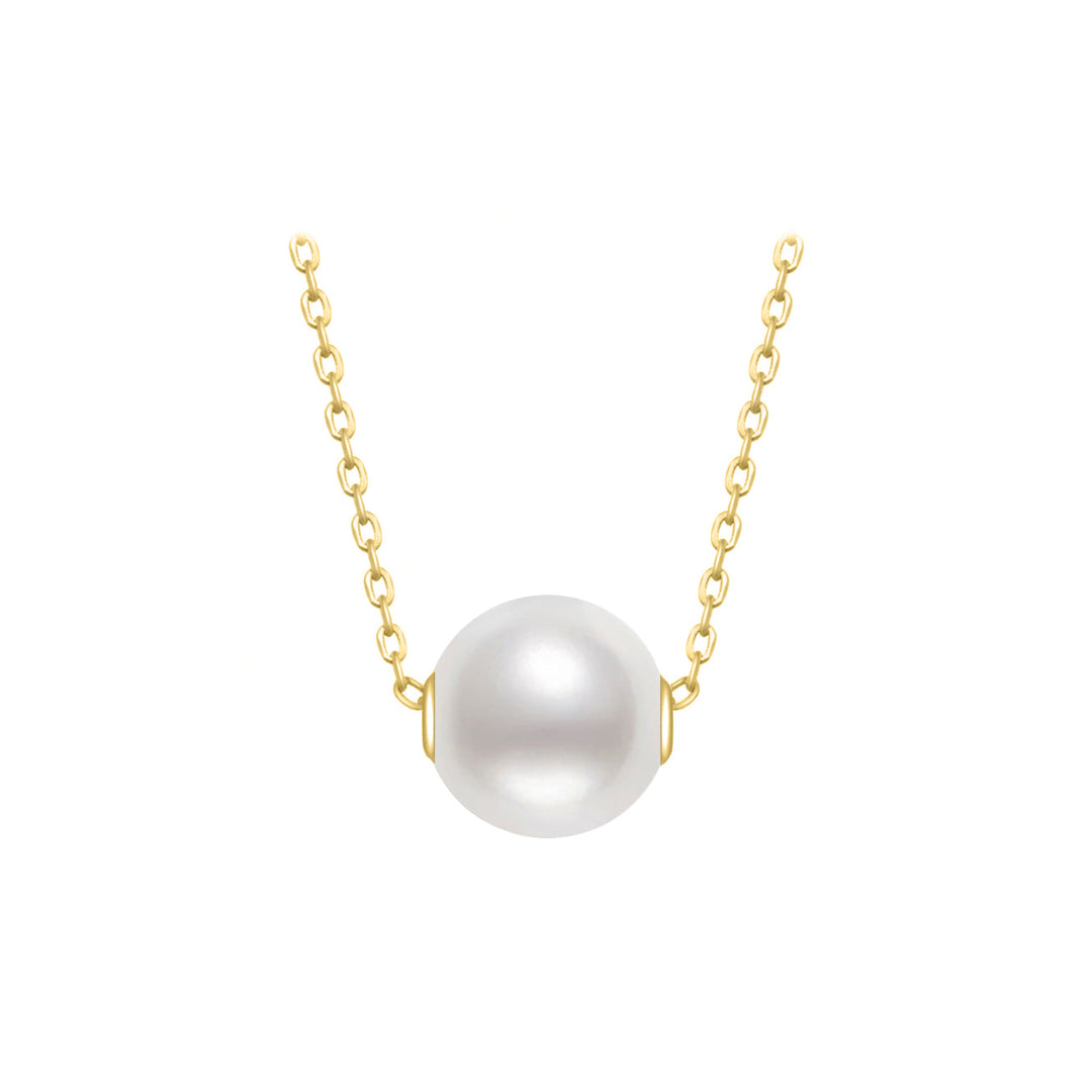 18K Solid Gold Interchangeable Pearl Necklace KN00044 | Possibilities - PEARLY LUSTRE