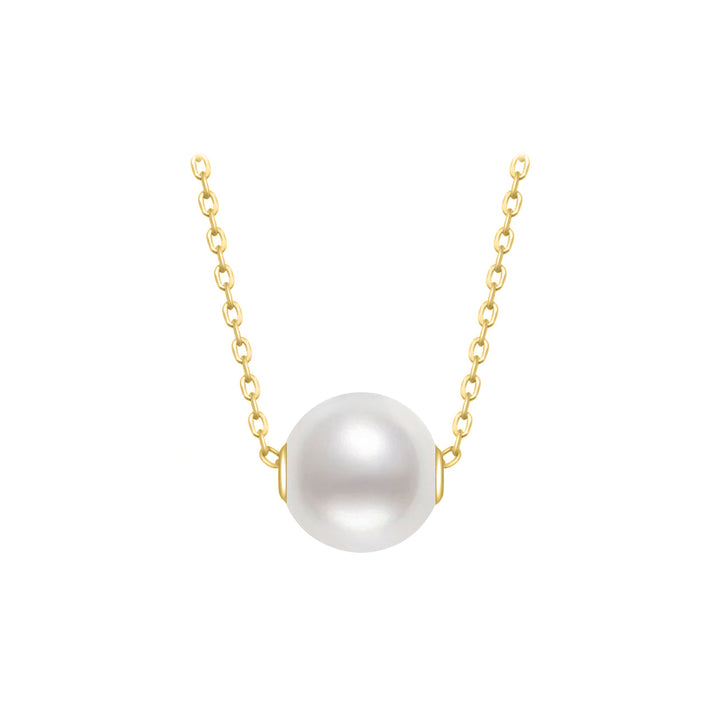18K Solid Gold Interchangeable Pearl Necklace KN00044 | Possibilities - PEARLY LUSTRE