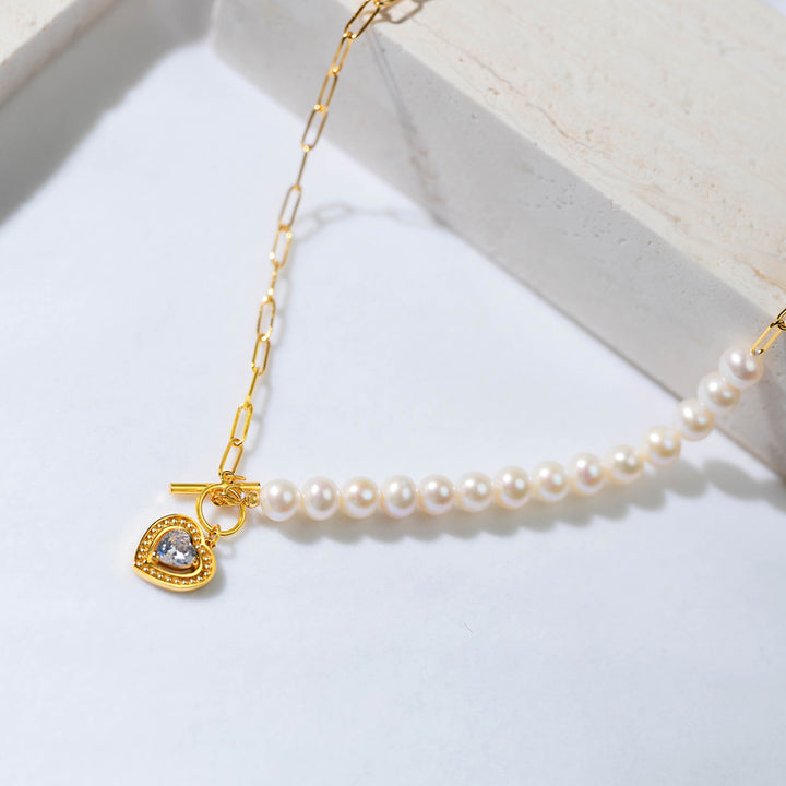 New Yorker Freshwater Pearl Necklace WN00390 - PEARLY LUSTRE