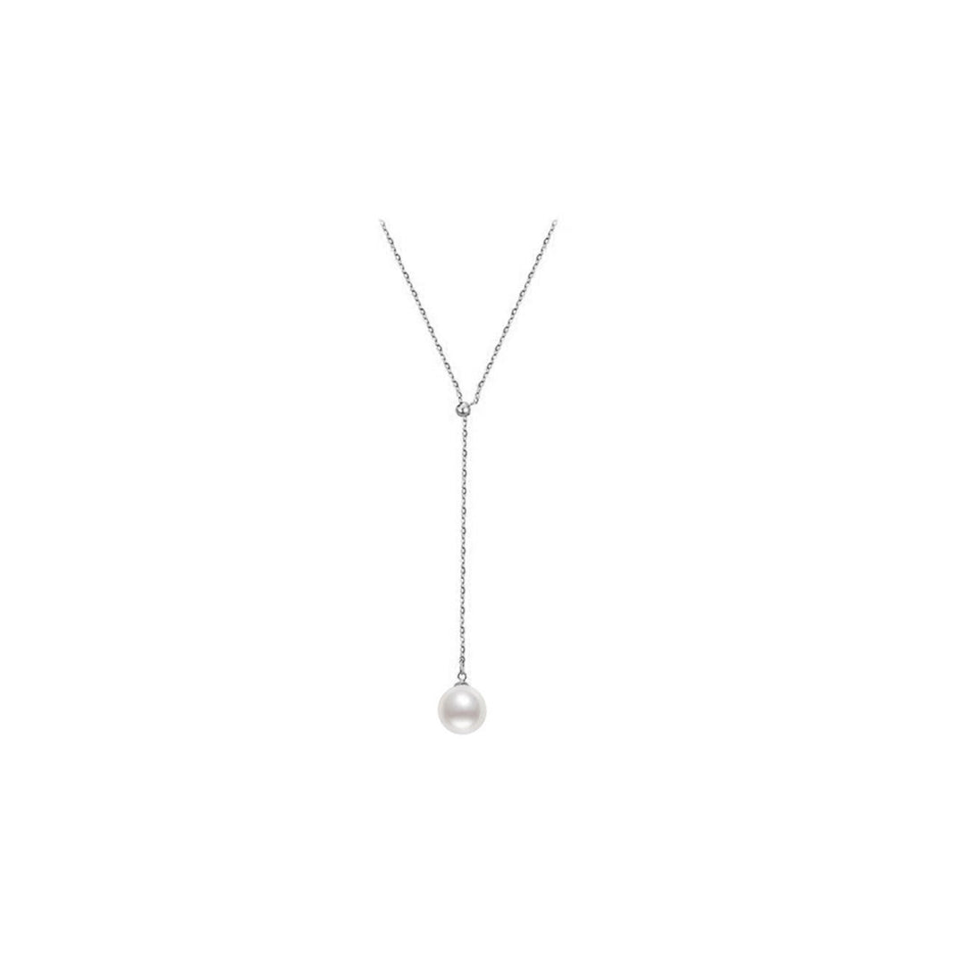 Elegant Freshwater Pearl 18K Solid Gold Necklace KN00048 - PEARLY LUSTRE