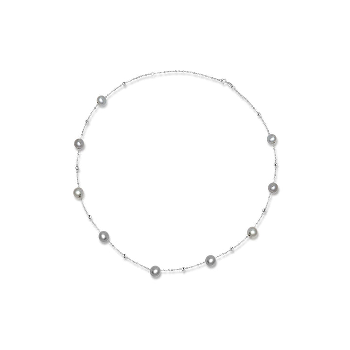 18K Solid Gold Akoya Madama Pearl Necklace KN00081 - PEARLY LUSTRE