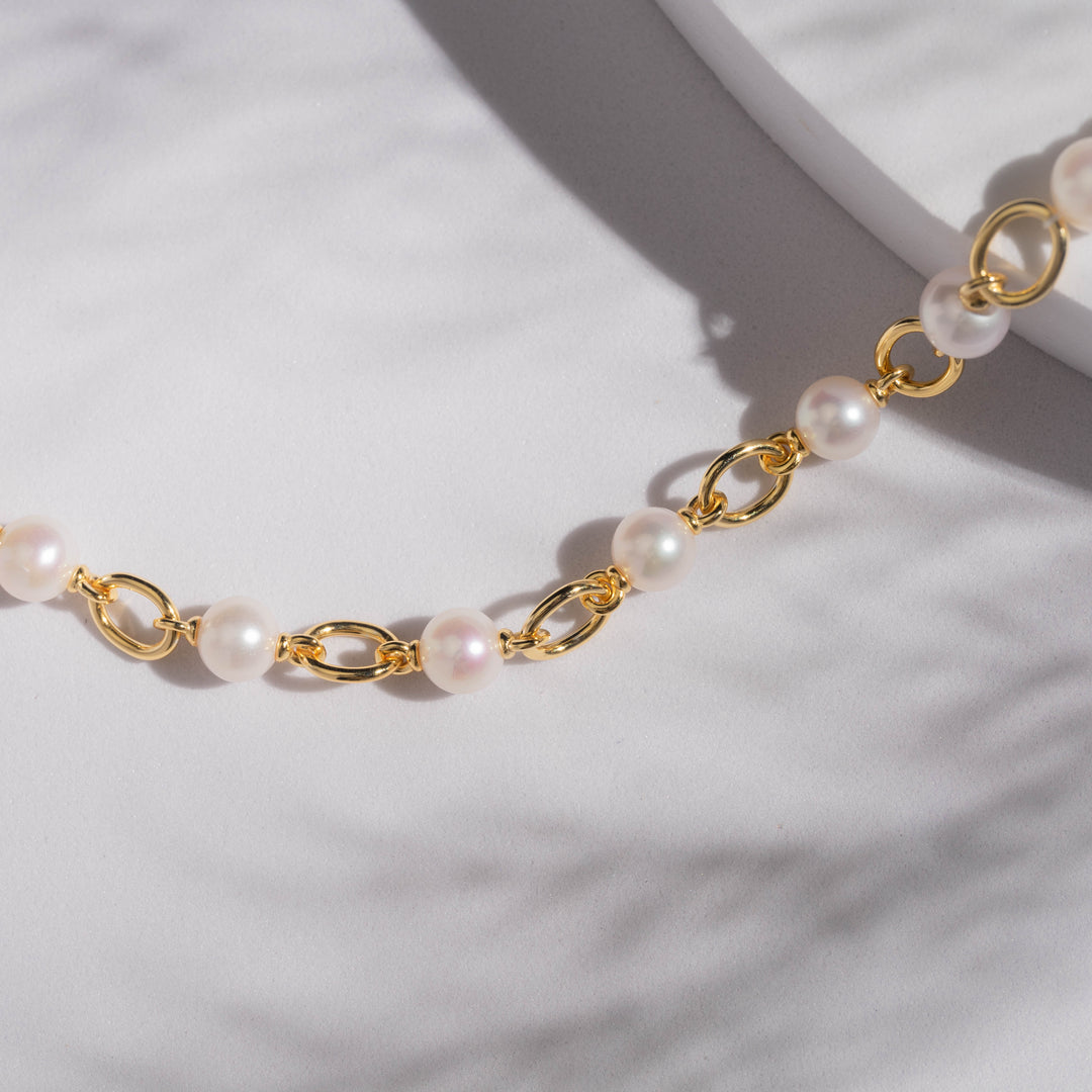 Grand Prix Season Singapore Formula One Freshwater Pearl Necklace WN00451 | New Yorker - PEARLY LUSTRE