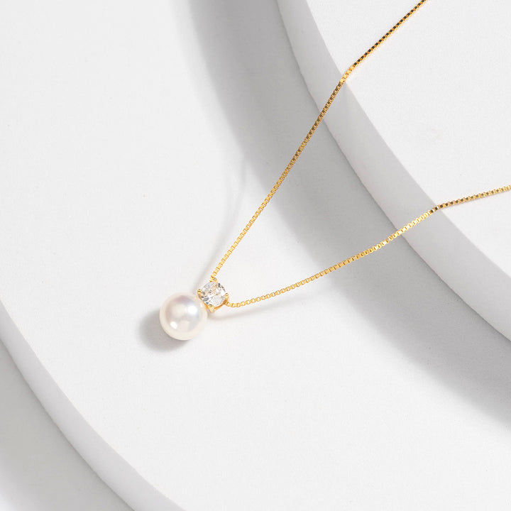 Elegant Freshwater Semi Round Pearl Necklace WN00482 - PEARLY LUSTRE