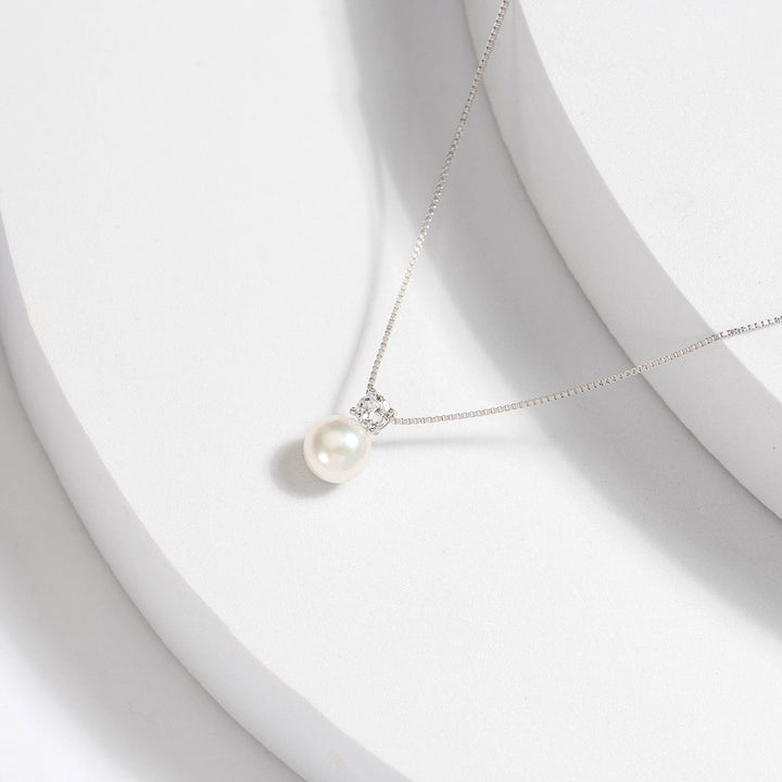 Elegant Freshwater Round Pearl Necklace WN00268 - PEARLY LUSTRE