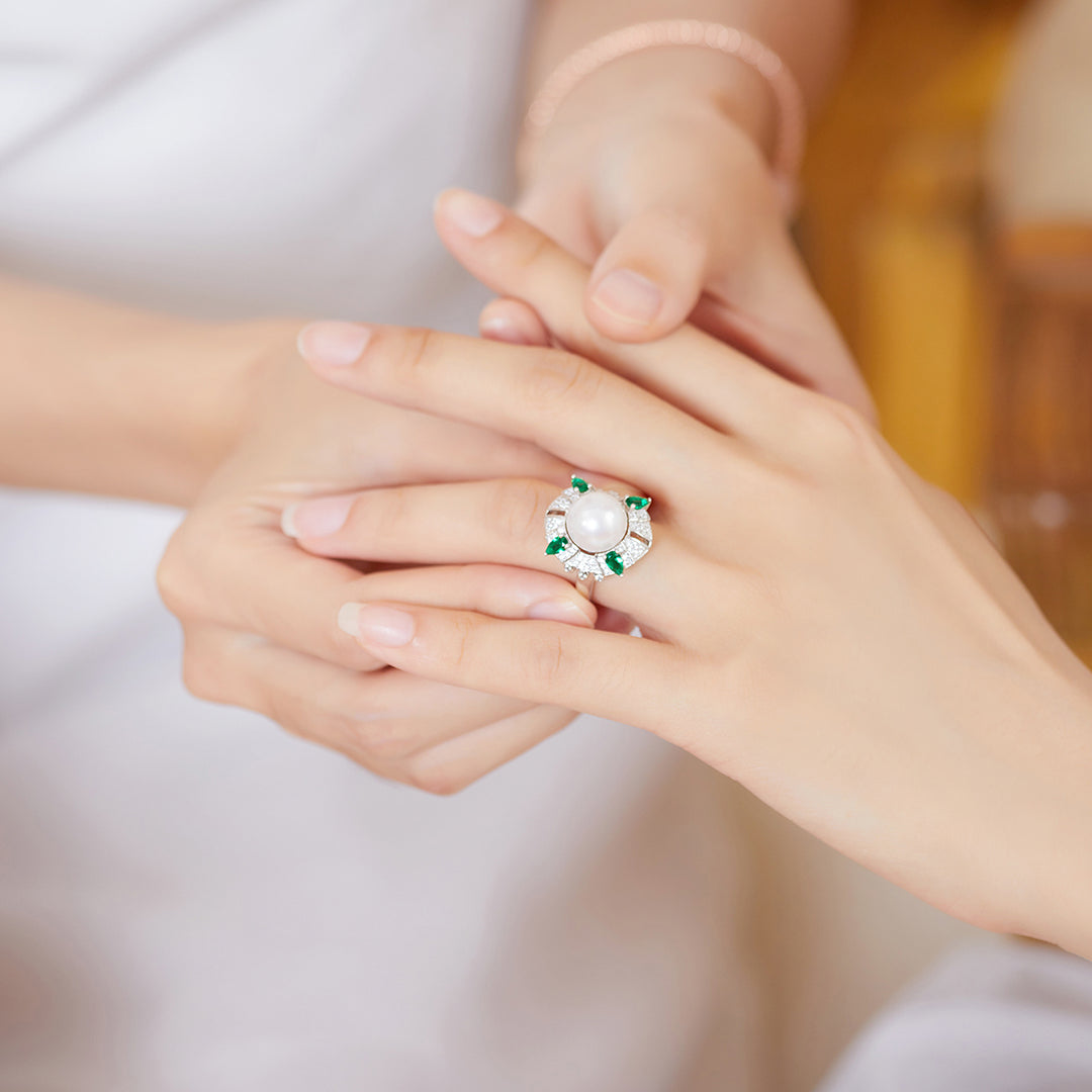 Elegant Edison Pearl Ring WR00040 - PEARLY LUSTRE