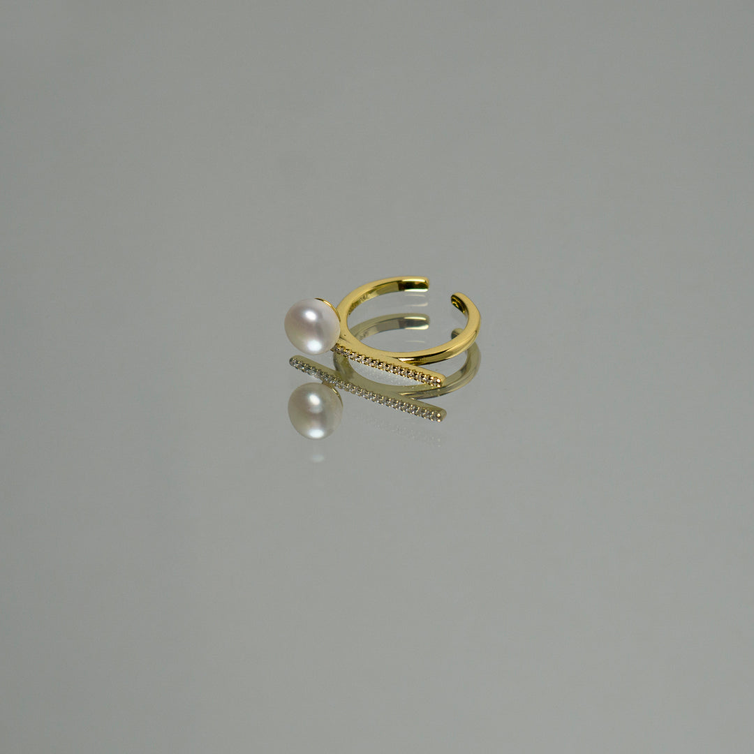 New Yorker Freshwater Pearl Ring WR00065 - PEARLY LUSTRE