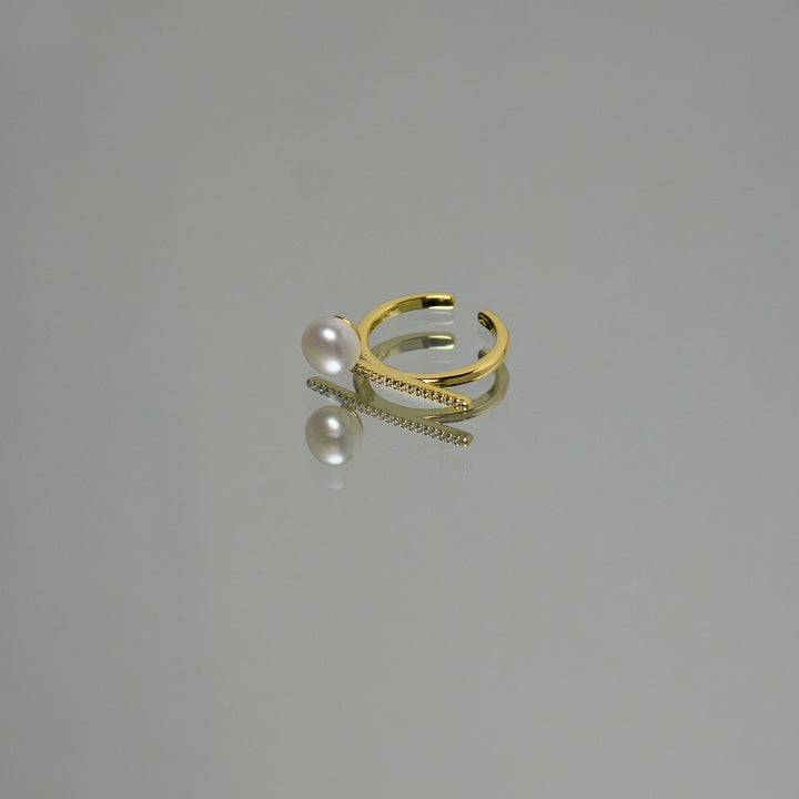 New Yorker Freshwater Pearl Ring WR00065 - PEARLY LUSTRE