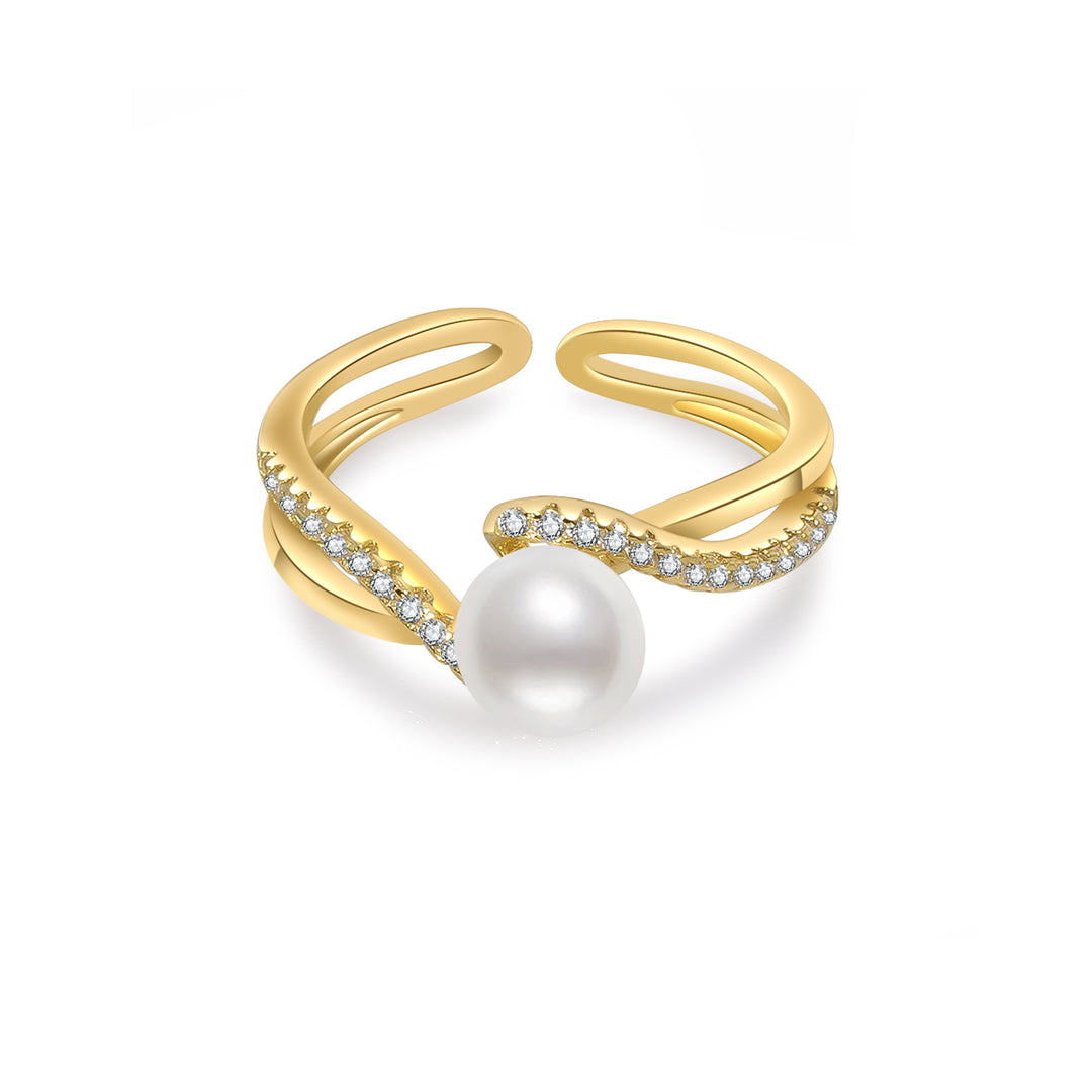 New Yorker Freshwater Pearl Ring WR00101 - PEARLY LUSTRE