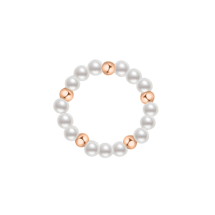 New Yorker Freshwater Pearl Duo Ring WR00103 | Mix&Match - PEARLY LUSTRE