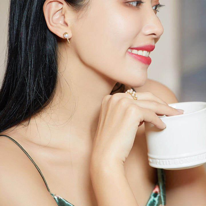 New Yorker Freshwater Pearl Earrings WE00245 - PEARLY LUSTRE