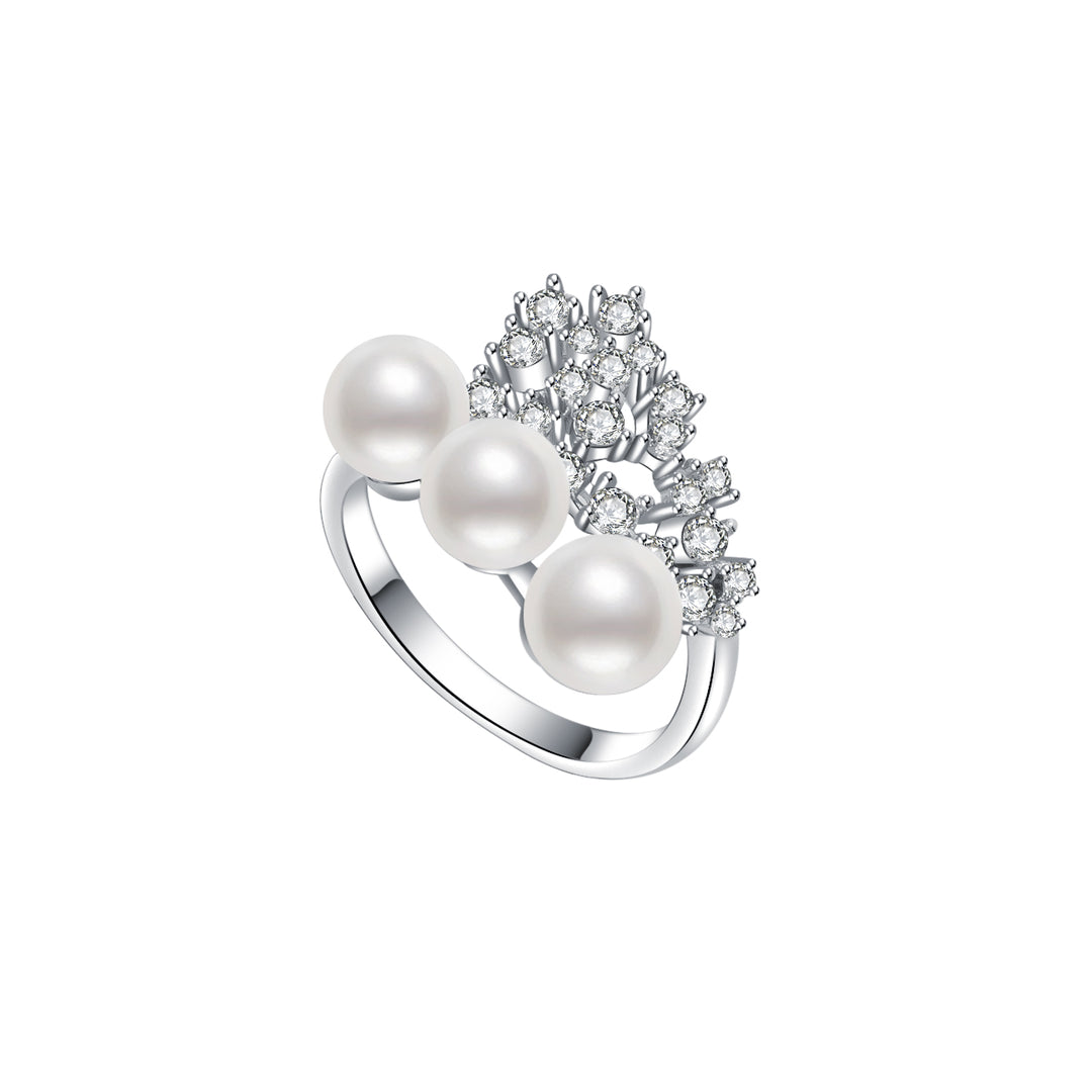 New Yorker Freshwater Pearl Ring WR00126 | Wedding Series - PEARLY LUSTRE