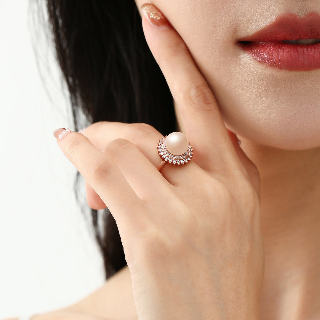 Elegant Freshwater Pearl Ring WR00138 - PEARLY LUSTRE