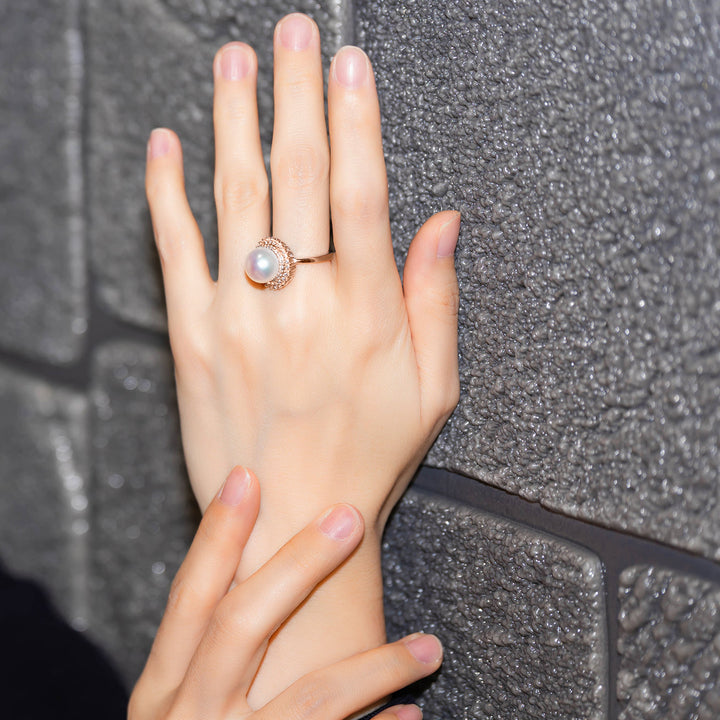 Elegant Freshwater Pearl Ring WR00138 - PEARLY LUSTRE