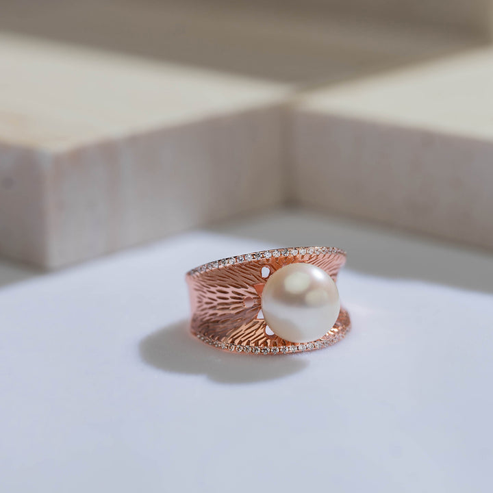 Elegant Freshwater Pearl Ring WR00139 - PEARLY LUSTRE