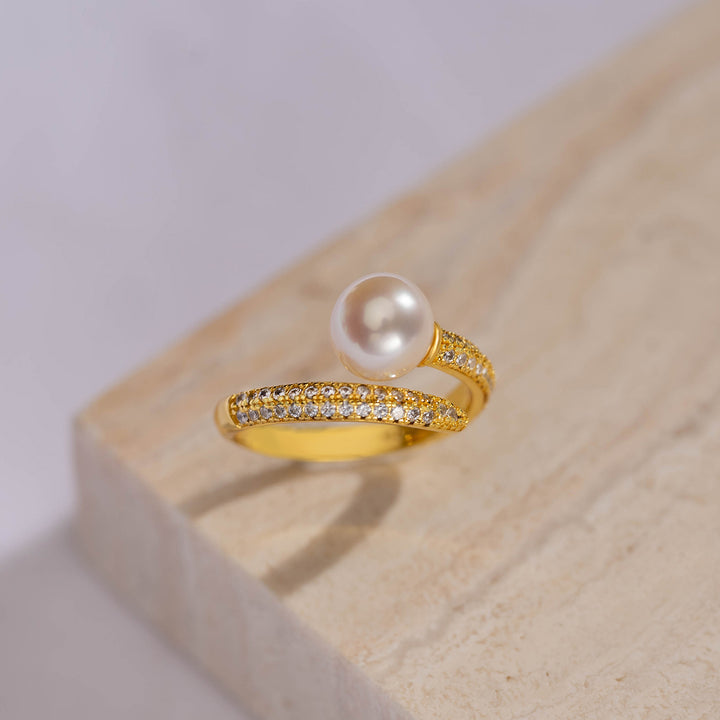 Elegant Freshwater Pearl Ring WR00157 - PEARLY LUSTRE