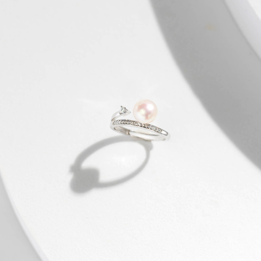 Elegant Freshwater Pearl Ring WR00198 - PEARLY LUSTRE