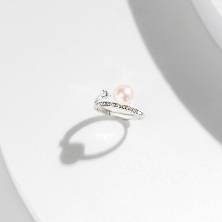 Elegant Freshwater Pearl Ring WR00198 - PEARLY LUSTRE