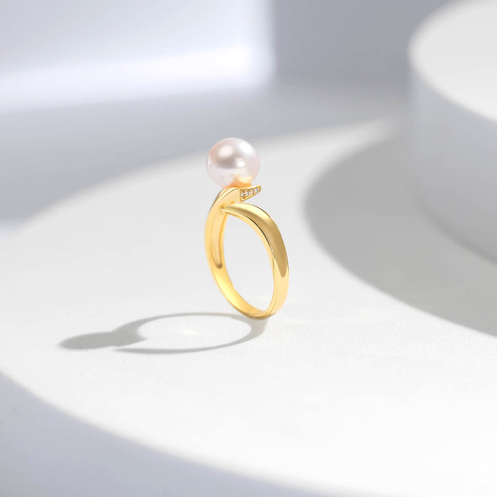 New Yorker Freshwater Pearl Ring WR00199 - PEARLY LUSTRE
