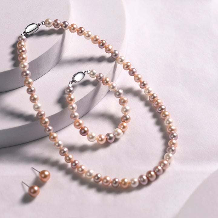 Excellent Lustre Candy Freshwater Pearl Bracelet WB00174 - PEARLY LUSTRE