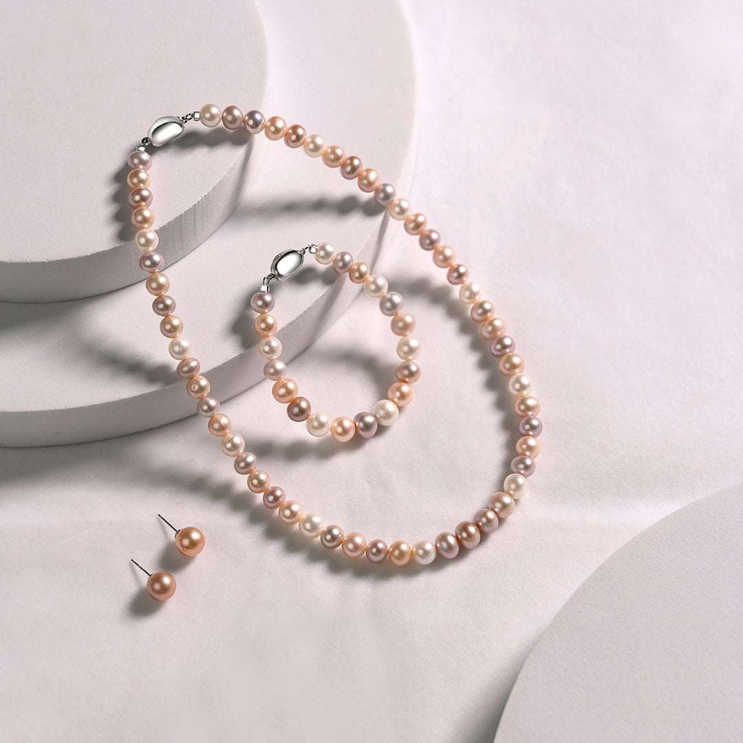 Excellent Lustre Candy Freshwater Pearl Bracelet WB00174 - PEARLY LUSTRE