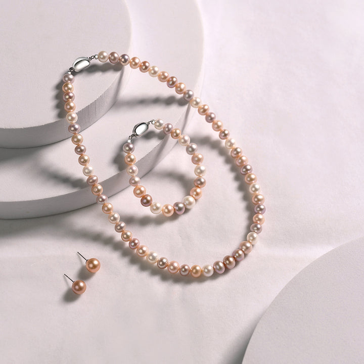 Excellent Lustre Candy Freshwater Pearl Bracelet WB00174 - PEARLY LUSTRE