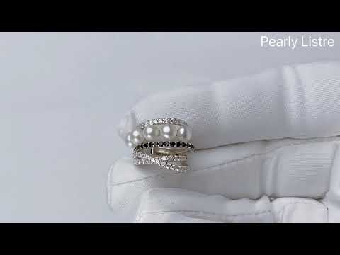 New Yorker Süßwasserperlen-Ohrring-Manschette WE00219