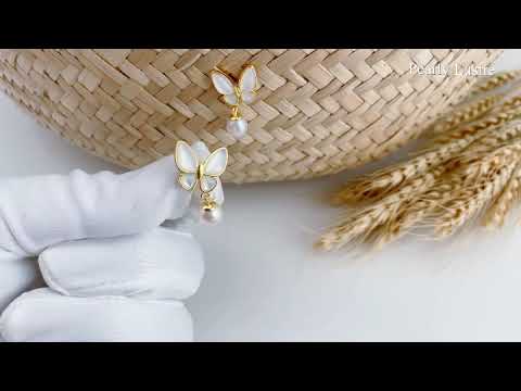 Pearly Lustre Elegant Freshwater Pearl Earrings WE00100 Product Video