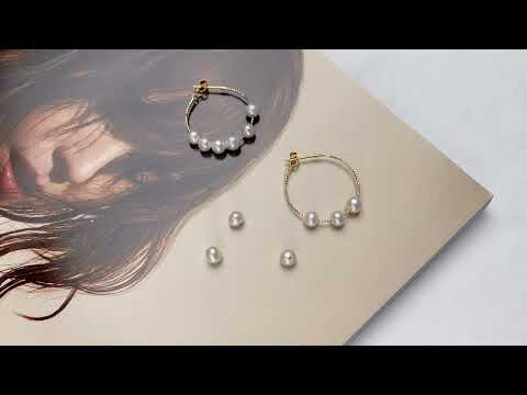 Boucles d'oreilles New Yorker en perles d'eau douce WE00526