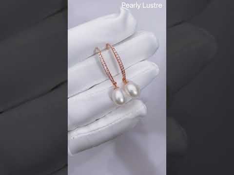 أقراط لؤلؤ المياه العذبة الأنيقة WE00276