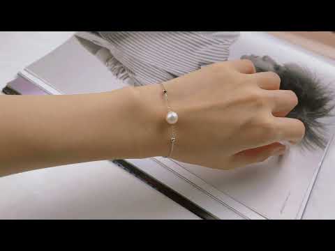 สร้อยข้อมือมุกน้ำจืดเรียบหรู WB00133