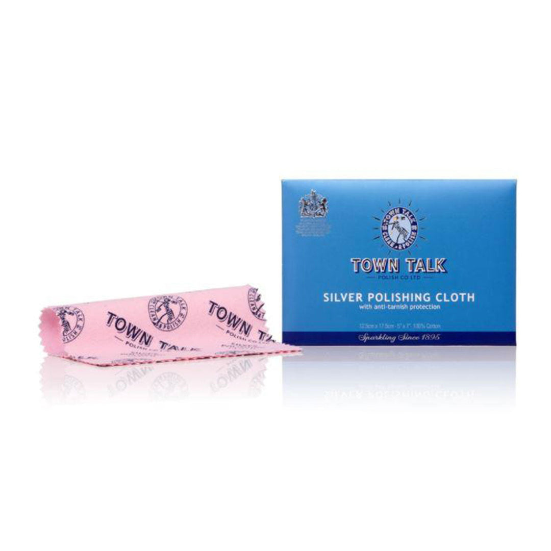 TOWN TALK ANTI-TARNISH SILVER POLISHING CLOTHS 12.5 cm x 17.5 cm JC00001 - PEARLY LUSTRE