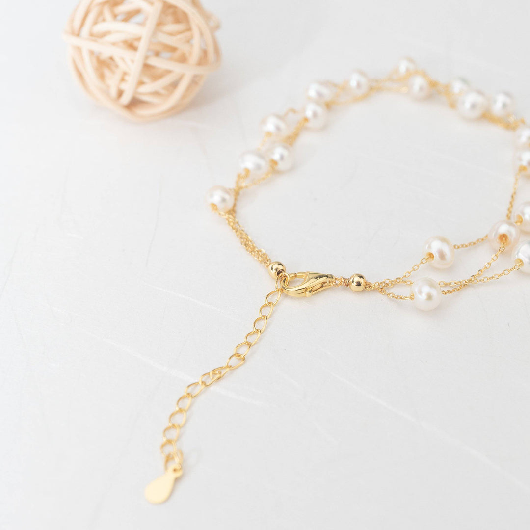 Elegant Freshwater Pearl Bracelet WB00046 - PEARLY LUSTRE