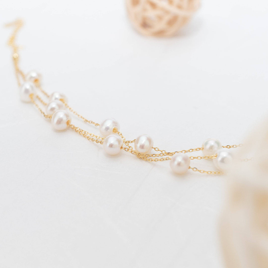 Elegant Freshwater Pearl Bracelet WB00046 - PEARLY LUSTRE