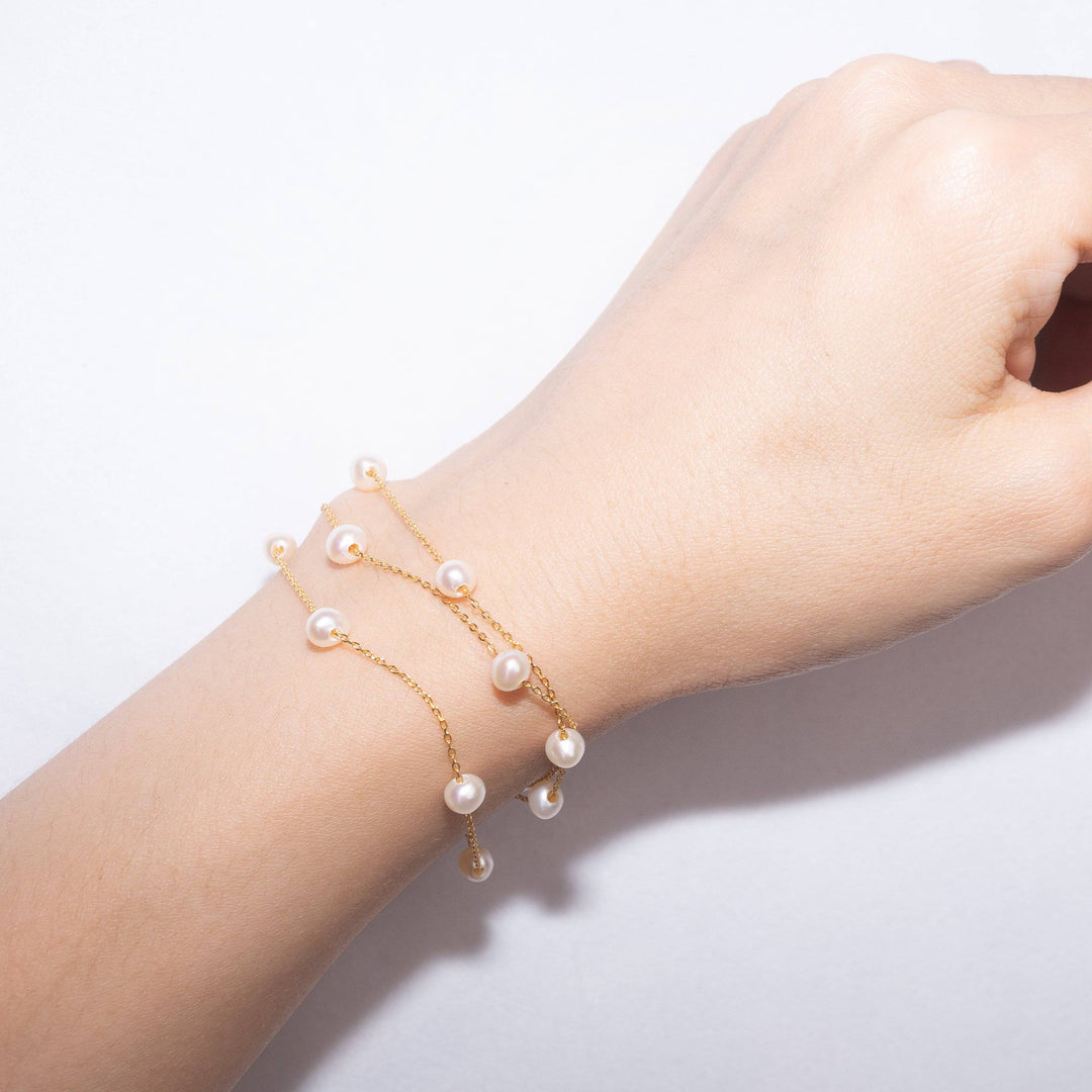 Elegant Freshwater Pearl Bracelet WB00046 - PEARLY LUSTRE