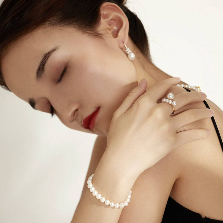 New Yorker Freshwater Pearl Bracelet WB00080 - PEARLY LUSTRE