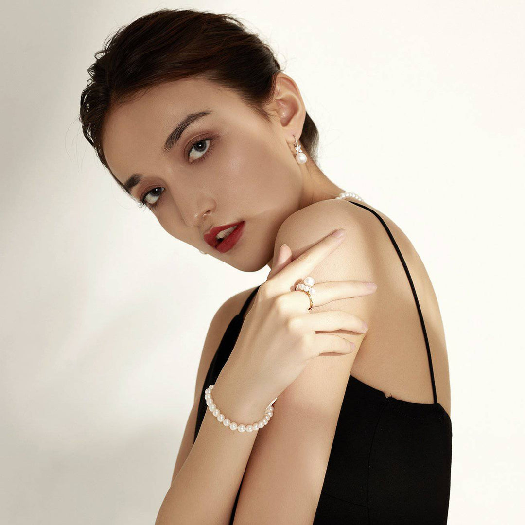 New Yorker Freshwater Pearl Bracelet WB00078 - PEARLY LUSTRE