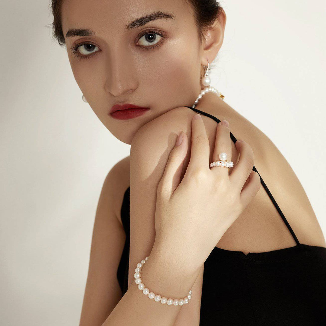 New Yorker Freshwater Pearl Bracelet WB00078 - PEARLY LUSTRE