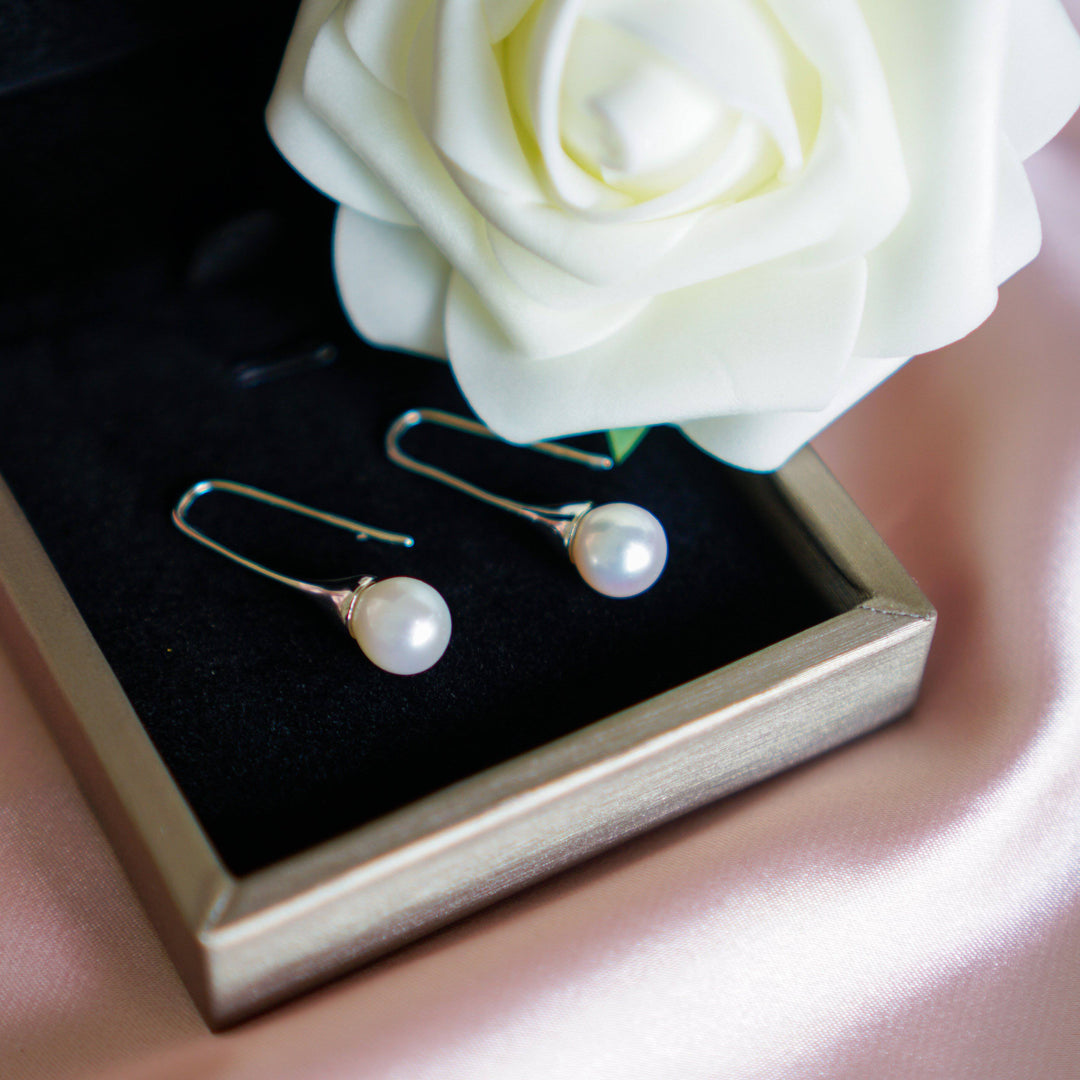 Elegant Freshwater Pearl Earrings WE00033 - PEARLY LUSTRE