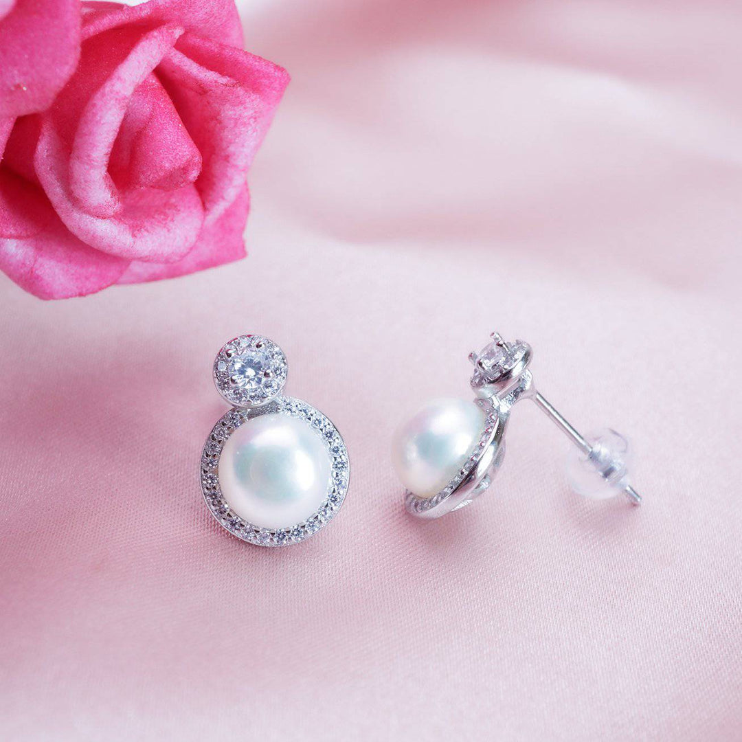Elegant Freshwater Pearl Earrings WE00093 - PEARLY LUSTRE